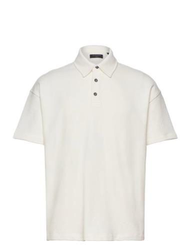 Easton Ss Polo Tops Polos Short-sleeved White AllSaints