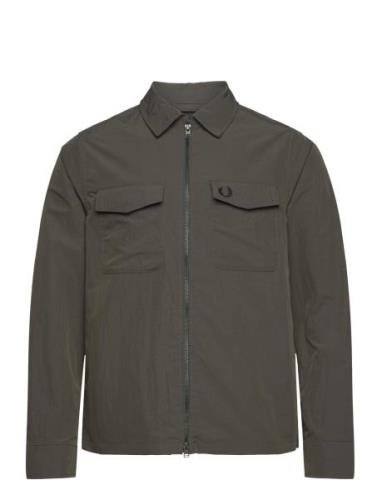 Zip Through Overshirt Tops Overshirts Grey Fred Perry