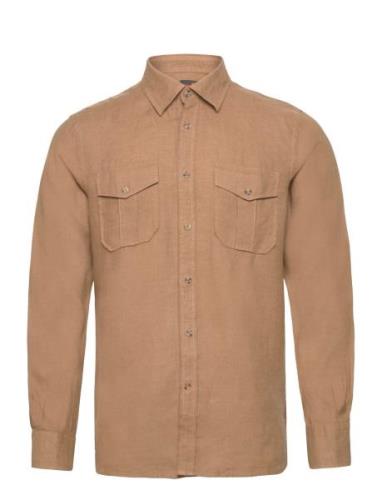 Safari Linen Shirt Designers Shirts Casual Beige Morris