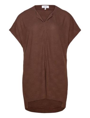 Fpjonie Tee 1 Tops T-shirts & Tops Short-sleeved Brown Fransa Curve