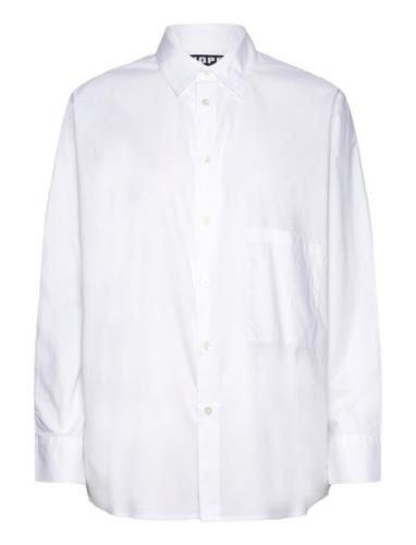 Boxy Shirt Tops Shirts Long-sleeved White Hope