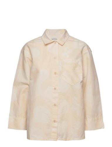 Hilba Pulloposti Tops Shirts Long-sleeved Cream Marimekko