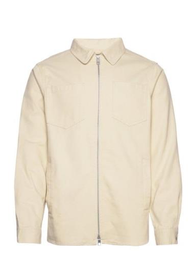 Overshirt Zip Tops Overshirts Cream Revolution