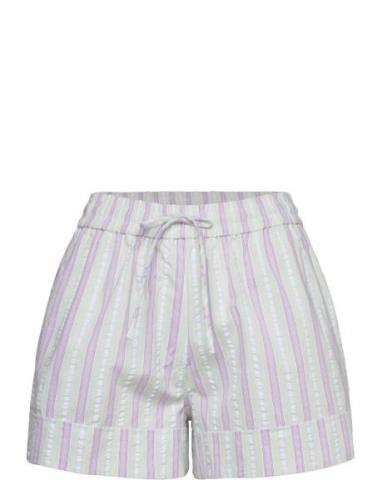 Stripe Seersucker Elasticated Shorts Bottoms Shorts Casual Shorts Gree...