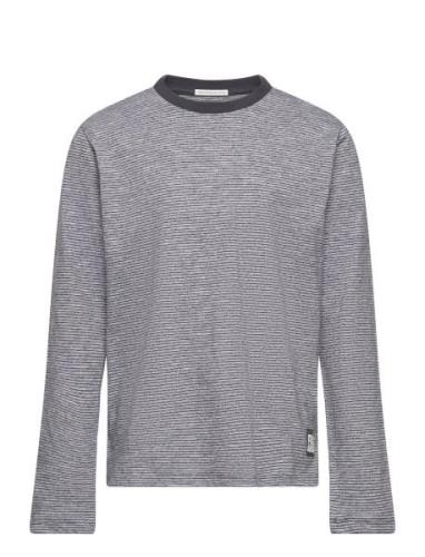 Striped Longsleeve Tops T-shirts Long-sleeved T-shirts Grey Tom Tailor
