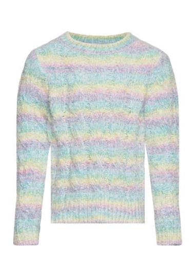 Kmgjolie L/S Structure O-Neck Knt Tops Knitwear Pullovers Multi/patter...