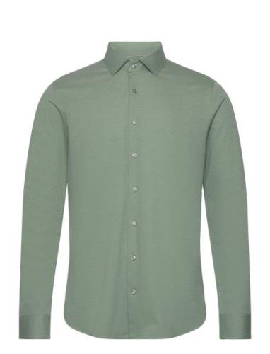 Solid Pique Slim Shirt Tops Shirts Casual Green Michael Kors