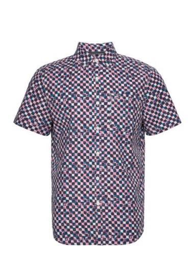 Prm Ss Lnn Ecovero T Tops Shirts Short-sleeved Pink Original Penguin