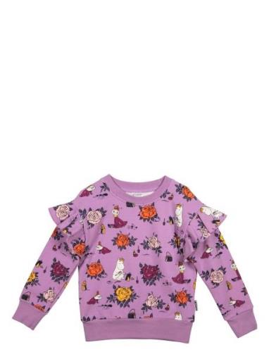 Roses Sweatshirt Tops Sweat-shirts & Hoodies Sweat-shirts Purple Marti...