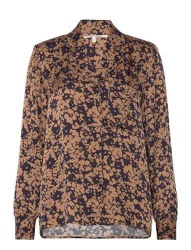Vincent Shirt Tops Shirts Long-sleeved Brown Second Female