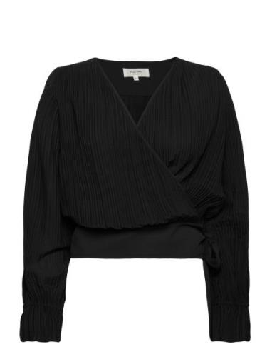 Daninepw Bl Tops Blouses Long-sleeved Black Part Two