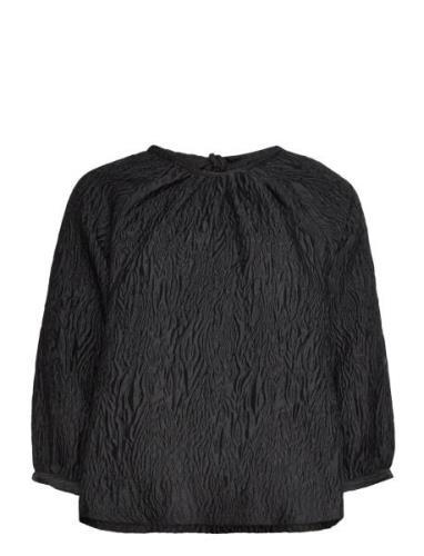 Dasiepw Bl Tops Blouses Long-sleeved Black Part Two