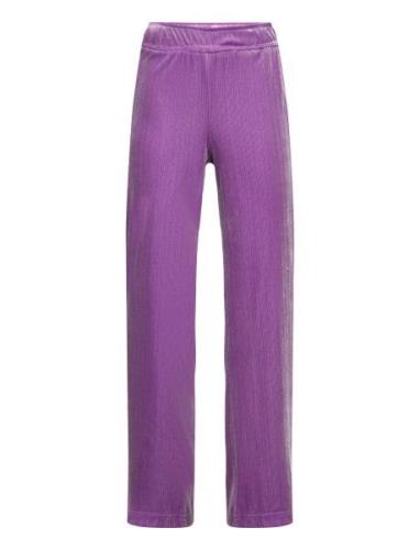 Kogwendy-Mabel Wide G Velvet Pant Tlr Bottoms Trousers Purple Kids Onl...