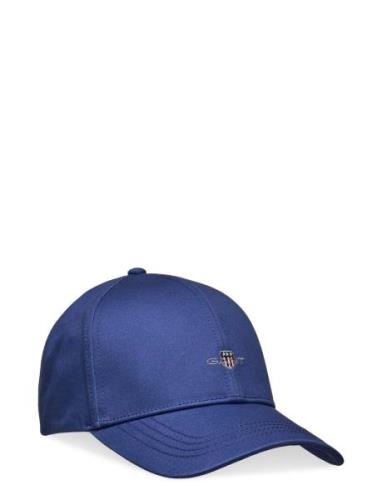 Unisex. High Cotton Twill Cap Accessories Headwear Caps Blue GANT