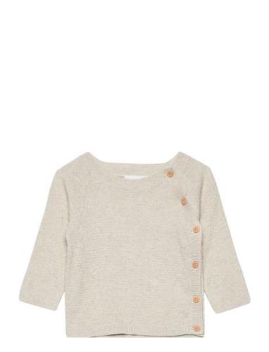 Nbnotter Ls Knit Card Tops Knitwear Pullovers Beige Name It