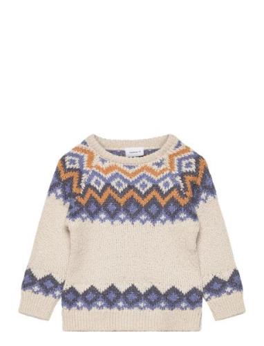 Nmmramlo Ls Knit Tops Knitwear Pullovers Beige Name It