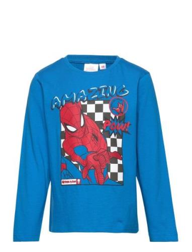 Long-Sleeved T-Shirt Tops T-shirts Long-sleeved T-shirts Blue Spider-m...
