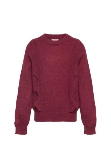 Sgmegan Knit Pullover Tops Knitwear Pullovers Burgundy Soft Gallery