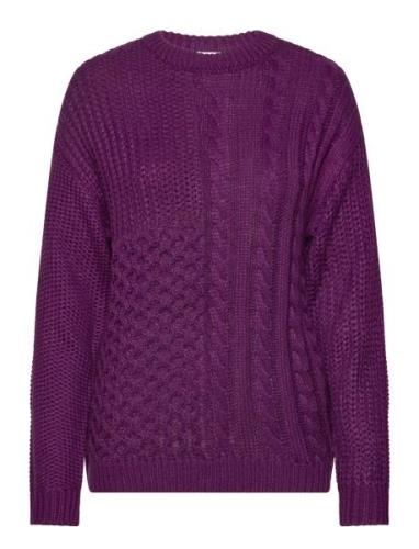 Vikana L/S Detailed Knit /B Tops Knitwear Jumpers Purple Vila