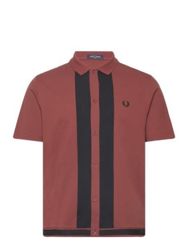 Panel Polo Shirt Tops Polos Short-sleeved Brown Fred Perry