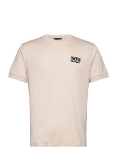 T-Shirts Tops T-shirts Short-sleeved Beige EA7