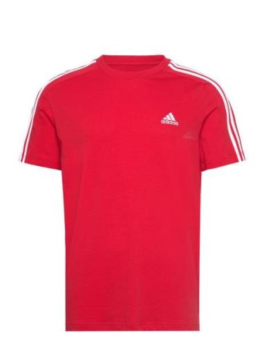 Essentials Single Jersey 3-Stripes T-Shirt Sport T-shirts Short-sleeve...