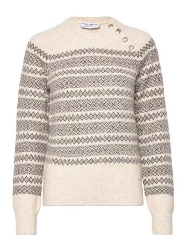 Sweater Christine Fair Isle Tops Knitwear Jumpers Beige Lindex