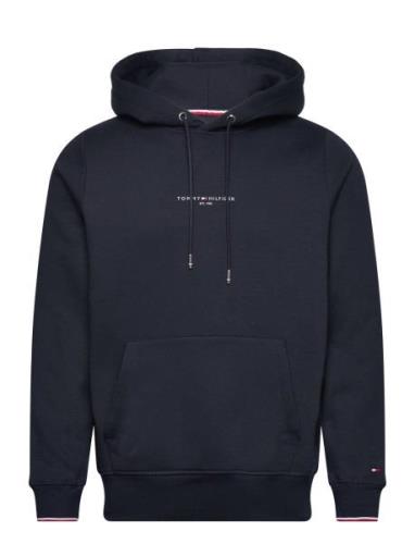 Tommy Logo Tipped Hoody Tops Sweat-shirts & Hoodies Hoodies Navy Tommy...