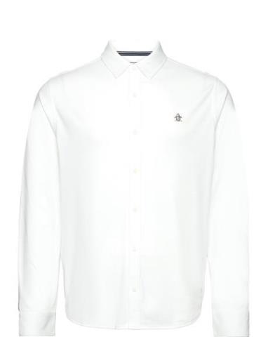 Ls Button Front Shir Tops Shirts Casual White Original Penguin