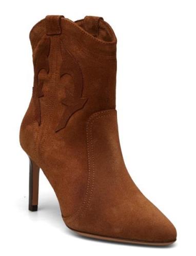 Caitlin Boots Shoes Boots Ankle Boots Ankle Boots With Heel Brown Ba&s...