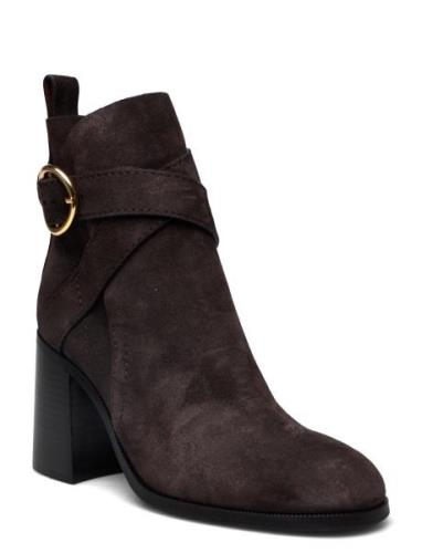 Lyna Shoes Boots Ankle Boots Ankle Boots With Heel Brown See By Chloé