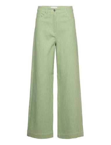 Striped Canvas Pants Bottoms Jeans Wide Green REMAIN Birger Christense...