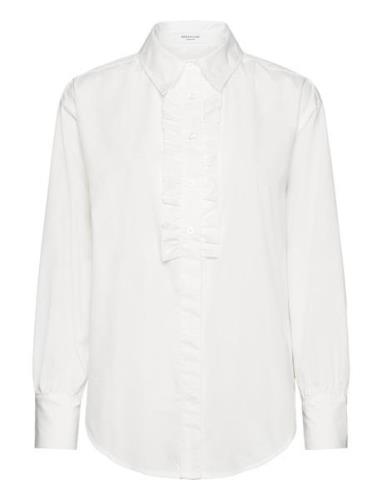 Rwsebony Shirt W/Ruffles Tops Shirts Long-sleeved White Rosemunde