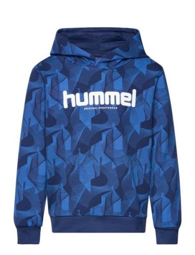 Hmlelon Hoodie Sport Sweat-shirts & Hoodies Hoodies Blue Hummel