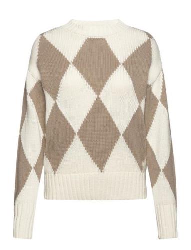 Msilaya Knit Pullover Tops Knitwear Jumpers Brown Minus