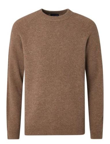 Felix D Gal Sweater Tops Knitwear Round Necks Brown Lexington Clothing