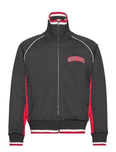 Track Jacket Tops Sweat-shirts & Hoodies Sweat-shirts Black GANT