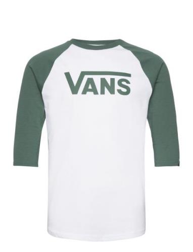 Mn Vans Classic Raglan Sport T-shirts Short-sleeved White VANS
