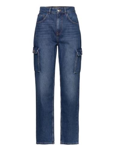 Mmcosima Cargo Jeans Bottoms Trousers Cargo Pants Blue MOS MOSH