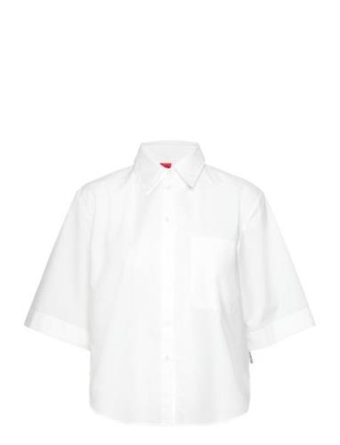 Evona Tops Shirts Short-sleeved White HUGO