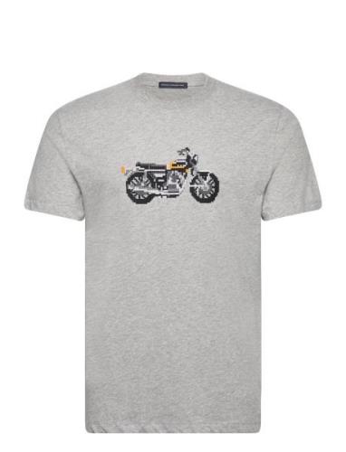 Motorbike Pixel T Shirt Tops T-shirts Short-sleeved Grey French Connec...