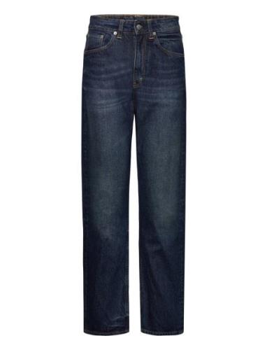 Slim High-Rise Jeans Bottoms Jeans Wide Blue Hope