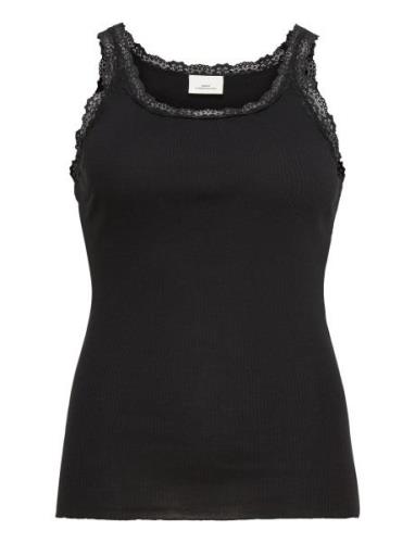 Carxena S/L Lace Top Jrs Tops T-shirts & Tops Sleeveless Black ONLY Ca...
