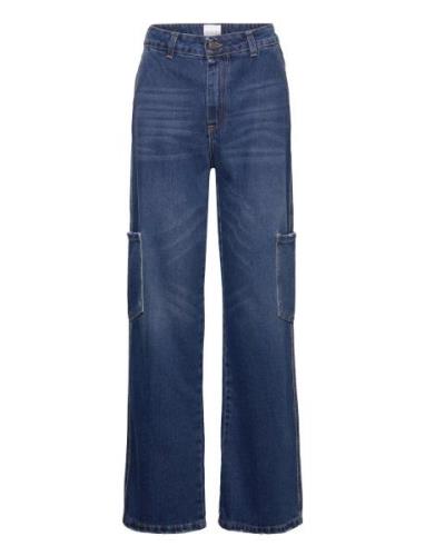 Rory Cargo Jeans Bottoms Jeans Wide Blue Noella