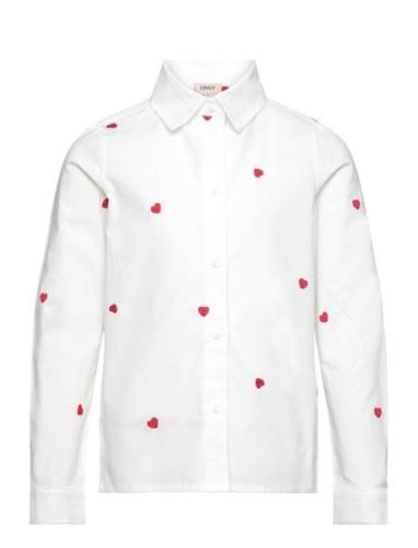 Koglina Grace L/S Emb Shirt Wvn Tops Shirts Long-sleeved Shirts White ...