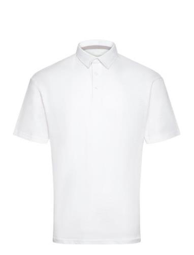 Jprcc Soft Linen Blend Ss Polo Tops Polos Short-sleeved White Jack & J...