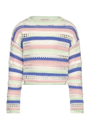 Cropped Striped Pullover Tops Knitwear Pullovers Multi/patterned Tom T...