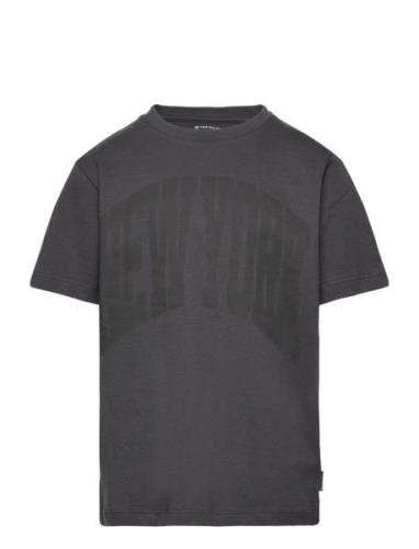 Regular Printed T-Shirt Tops T-shirts Short-sleeved Grey Tom Tailor