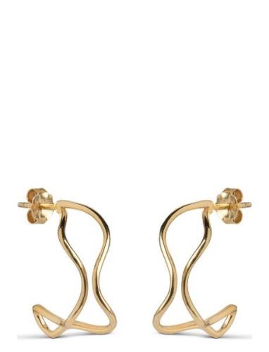 Erin Hoops Accessories Jewellery Earrings Hoops Gold Enamel Copenhagen