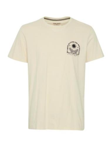 Tee Tops T-shirts Short-sleeved Beige Blend
